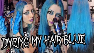 Dyeing My Hair BLUE with Arctic Fox Poseidon & Aquamarine Hair Dye