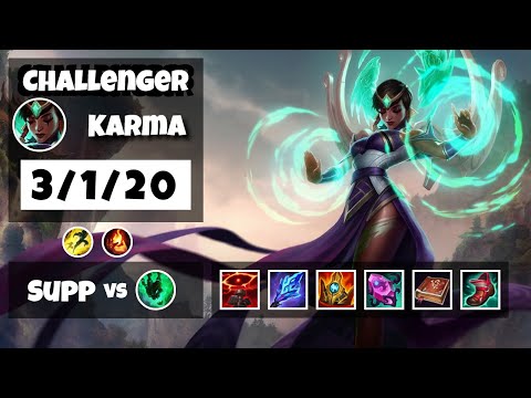 Karma vs Thresh BR Challenger SUPPORT (3/1/20) - v11.13