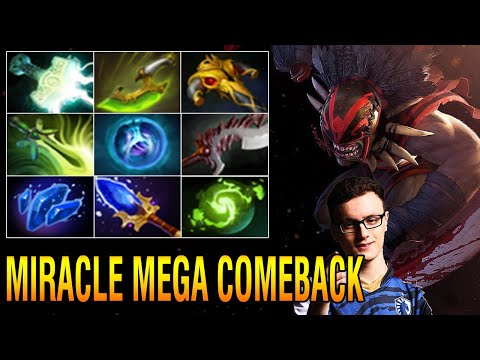 miracle Bloodseeker hard carry full 9 slot items mega creeps comeback crazy best play 1vs5 rampage h