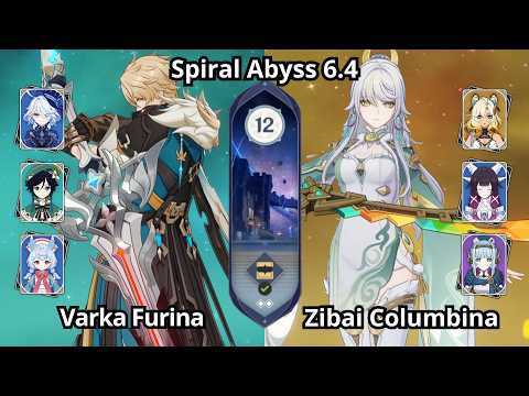 NEW !! C0 Varka Furina & C0 Zibai Lunar Crystallize - Spiral Abyss Floor 12 Genshin Impact 6.4