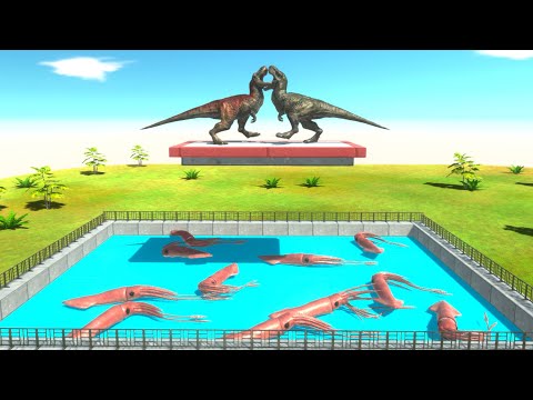 Each Unit Against Itself Over A Pool With A GIANT SQUID ► Animal Revolt Battle Simulator