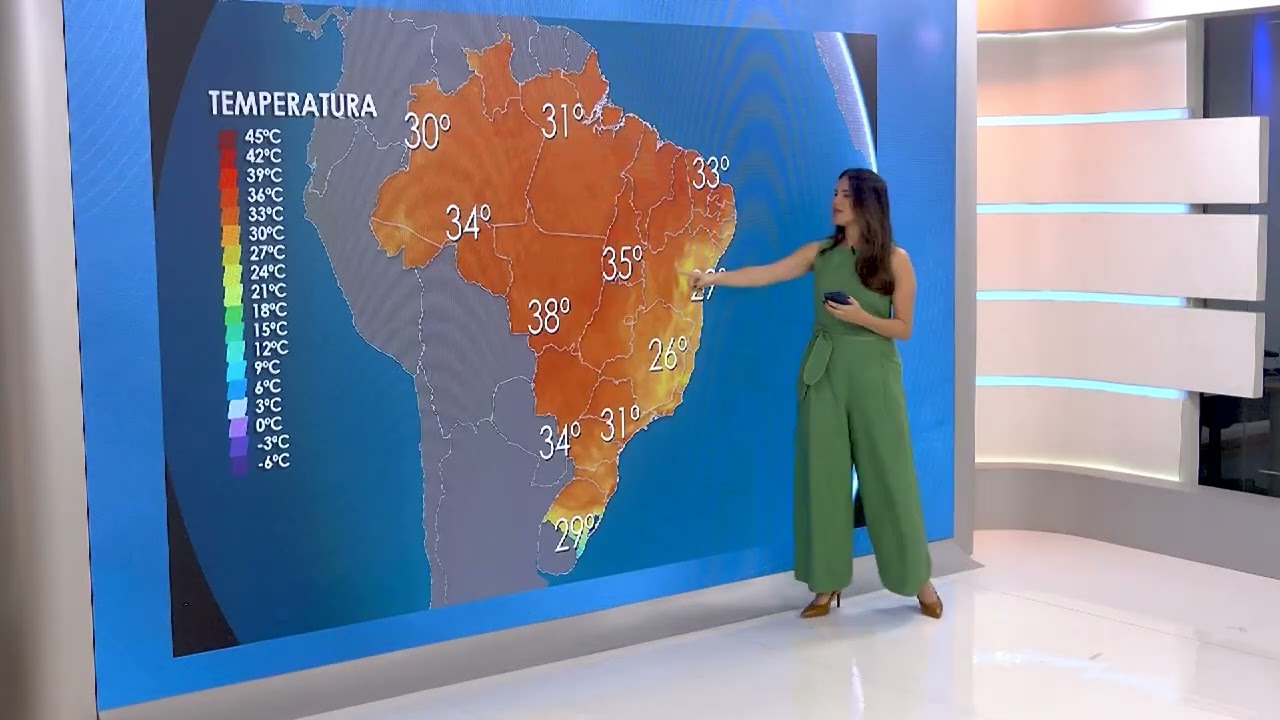 Calor intenso e chuvas marcam a previsão do tempo no Brasil