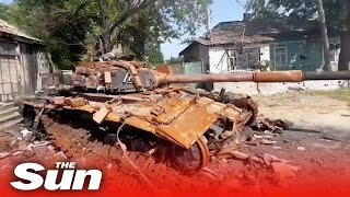 Brit lads raid bombed out Russian tanks & brave front line to give aid to Ukrainians