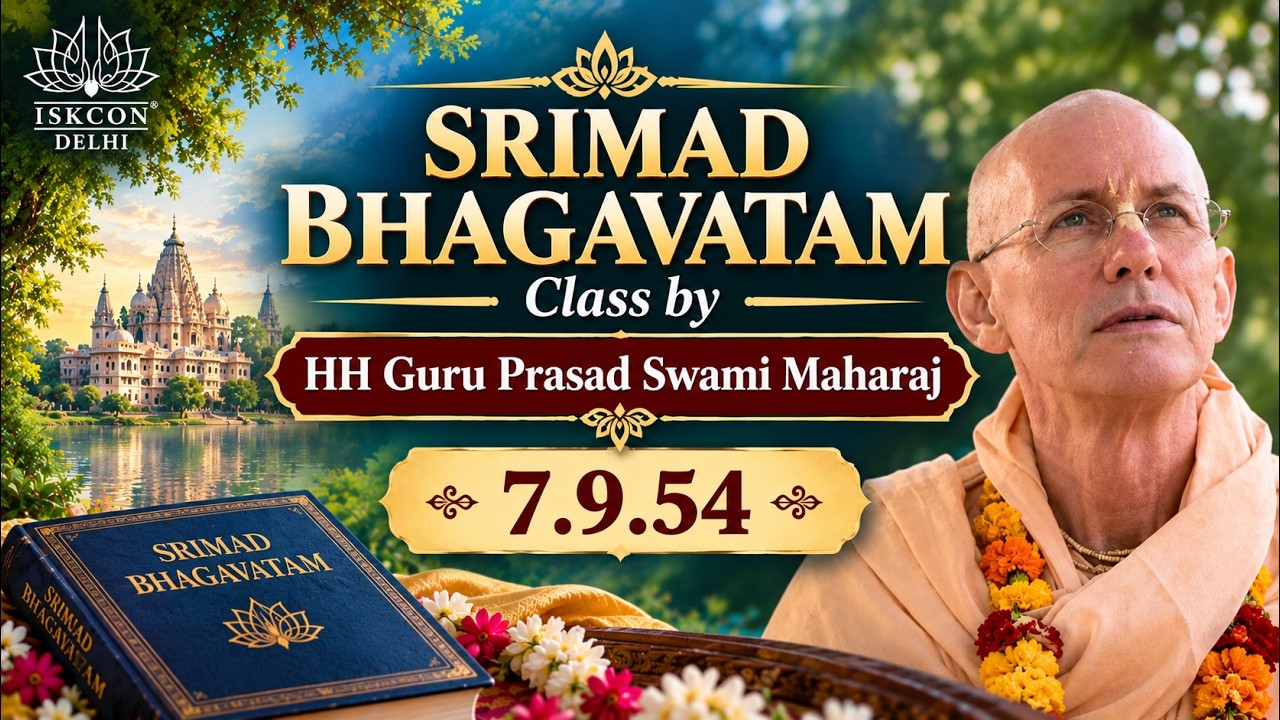 Morning Srimad Bhagavatam Class by HH Guru Prasad Swami Maharaj || Srimad Bhagavatam 5.9.54