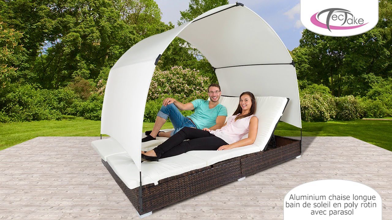 Comment monter votre bain de soleil double avec pare-soleil | tectake