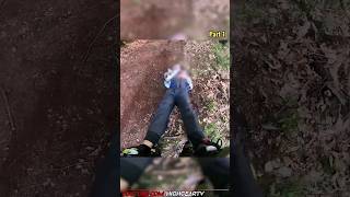 Angry man setting neck trap busted by biker #cabletrap #deadly