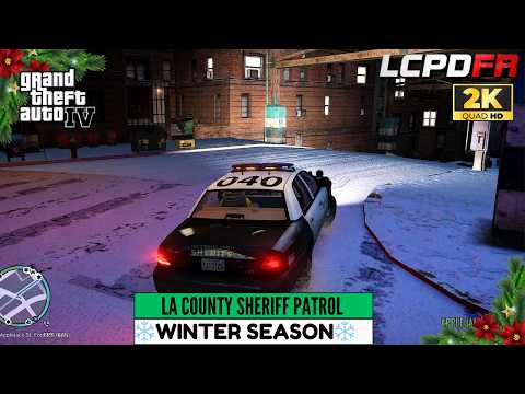 GTA IV LCPDFR 2026 GAMEPLAY LA COUNTY SHERIFF PATROL IN SNOW