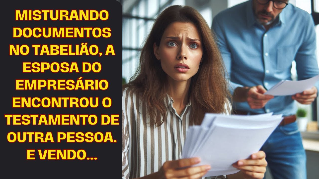 Misturando documentos no tabelião, a esposa do empresário encontrou o testamento de outra pessoa...
