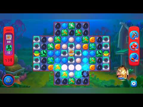 фишдом 2022  #  10807 уровень - прохождение без бустеров # Fishdom,   10807  level - no Boosters.