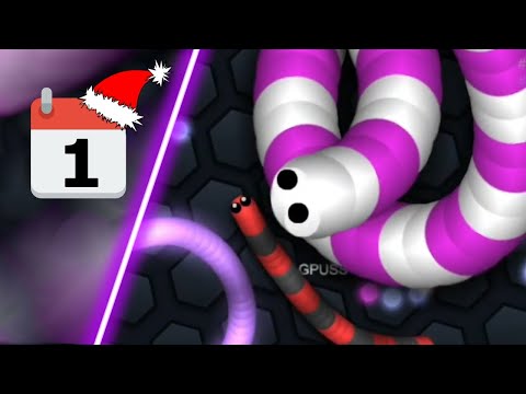 Slither.io Day 1 (Advent Calendar) - 1 PRO vs 999 NINJA Snakes - Slitherio Online Mobile gameplay