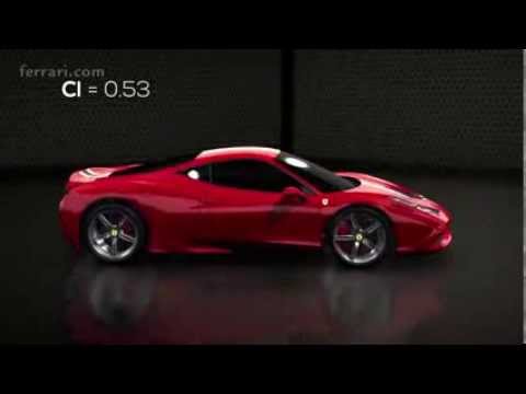 Ferrari 458 Speciale. Modelo 2014. Aerodinámica
