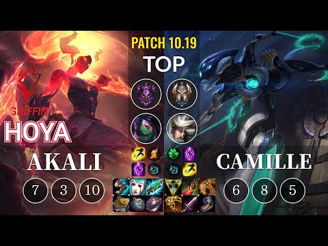GRF Hoya Akali vs Camille Top - KR Patch 10.19