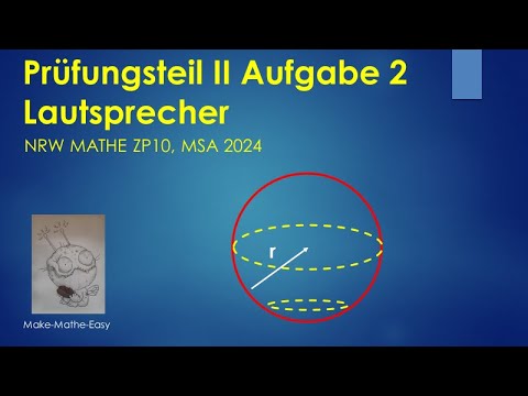 Examination part 2 Math central examination ZP10 NRW 2024 MSA task 2 loudspeaker