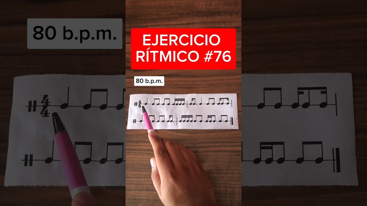 EJERCICIO RÍTMICO 🎵🥁 #escuelademusica #partitura #solfeo #musicteacher #teoriamusical #drummer