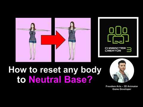 Reset Body to Neutral Base - Character Creator 3.4 Tutorial