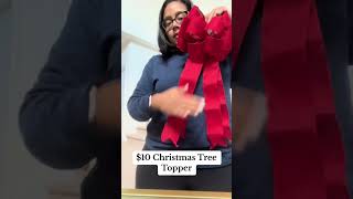 Viral Christmas Tree Topper #christmas #treetopper #decoratewithme #viral #hobbylobby #frugalliving
