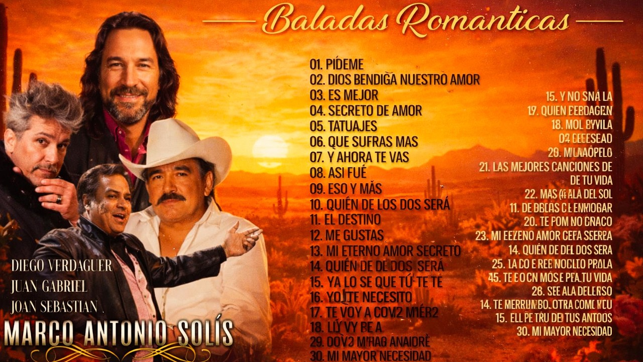 ROCIO DURCAL, JUAN GABRIEL, JOAN SEBASTIAN, SOLIS, YURI, JOSE JOSE - BALADAS ROMANTICAS 70s 80s 90s