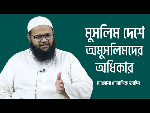 মুসলিম দেশে অমুসলিমদের অধিকার : মাওলানা মোসাদ্দিক হুসাইন