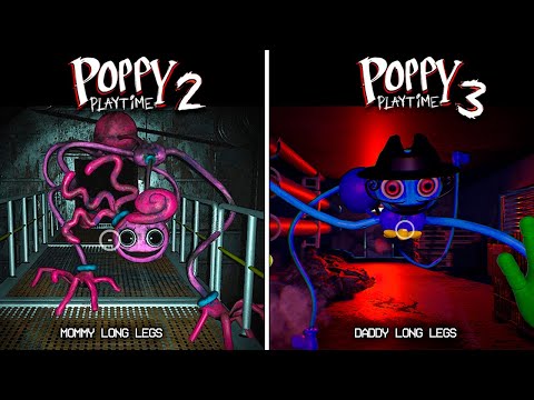 Daddy Long Legs VS Mommy Long Legs Chase | Poppy Playtime: Chapter 2 VS Chapter 3