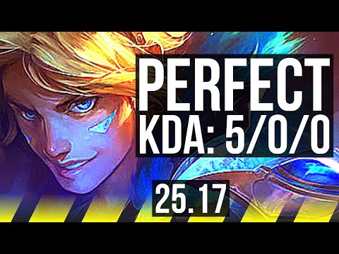 EZREAL & Soraka vs YUNARA & Tahm Kench (ADC) | 5/0/0 | KR Master | 25.17