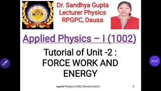 Download Lagu Tutorial of Unit 2(1002) part 2 by Dr. Sandhya Gupta, RPGPC, Dausa Thumbnail