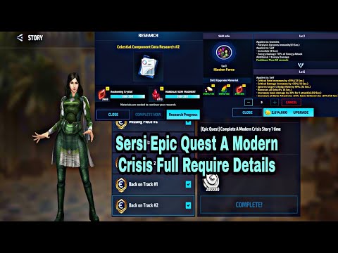 Sersi Epic Quest A Modern Crisis Full Require Details - Marvel Future Fight