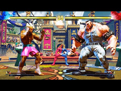 Sagat vs Abigail (Hardest) Street Fighter V |  PS4