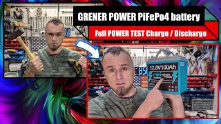 Full power TEST for the Strongest MINI LIFEPO4 Battery Grener Power Mini 12.8V 100Ah on themarket