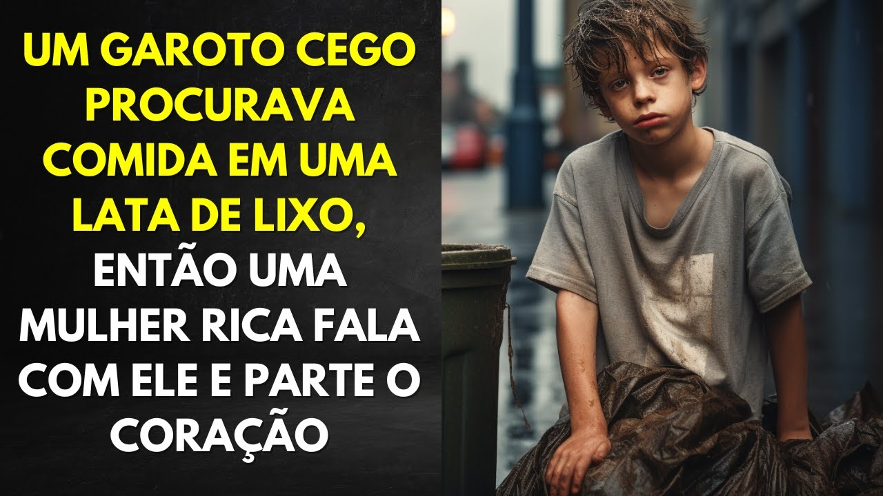 Um Garoto Cego Procurava Comida No Lixo, Então Uma Mulher Rica Fala Com Ele e Parte o Coração