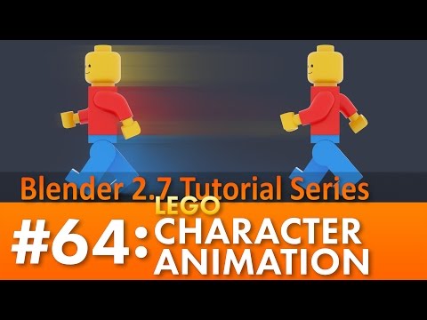 Blender 2.7 Tutorial #64 Lego Character Animation #b3d Video Lecture