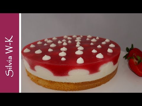 Erdbeertorte / Fliegenpilzoptik / mit Joghurt