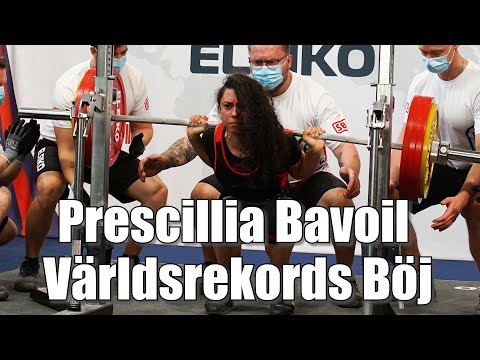 VM I STYRKELYFT | Prescillia Bavoil Världsrekords knäböj 205 kg @ 63 kg