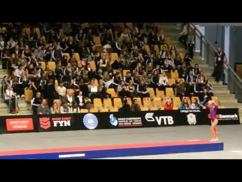 RUS Viktoria Danilenko Prelim 2nd Pass 2015 World Champs Tumbling