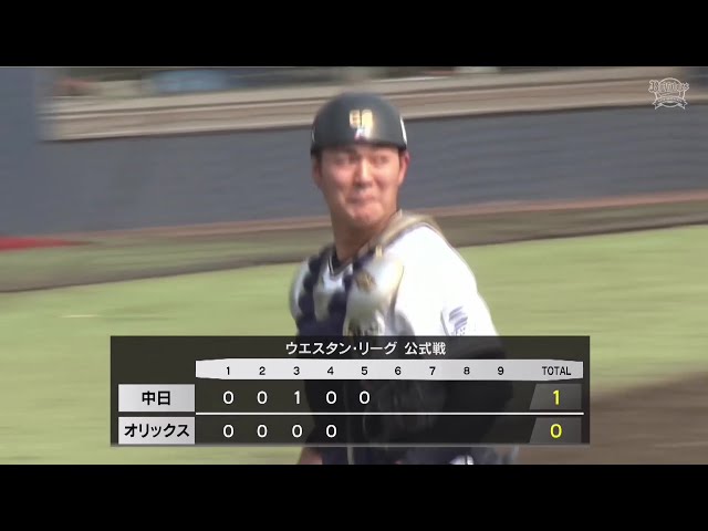 【ファーム】守備でも魅せる!! バファローズ・堀柊那 強肩を生かし盗塁を阻止する!! 2025年4月16日 オリックス・バファローズ 対 中日ドラゴンズ