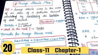 Average Atomic mass| Class 11 chapter 1 chemistry #somebasicconceptofchemistry