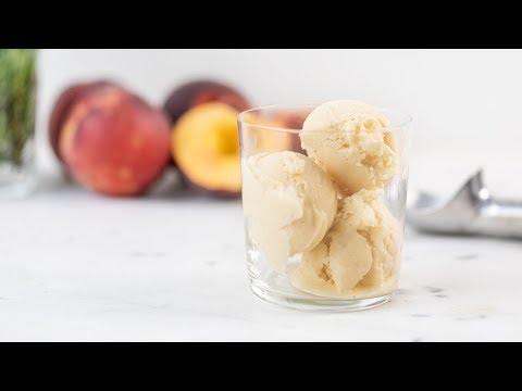Peach Rosemary Ice Cream | Ice Cream Week