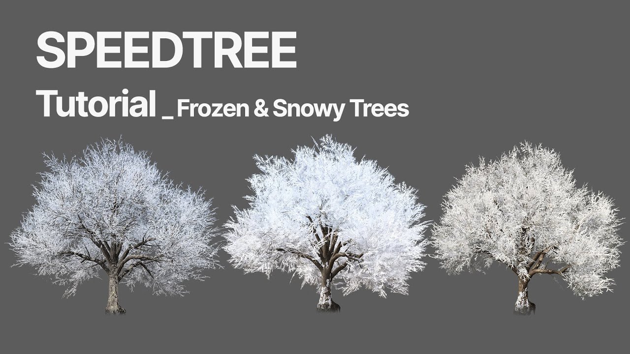 Frozen Tree for Winter Scenes with Free Tutorail 3D Model