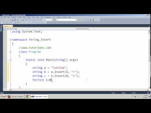 String Insert Method In C Net Tamil