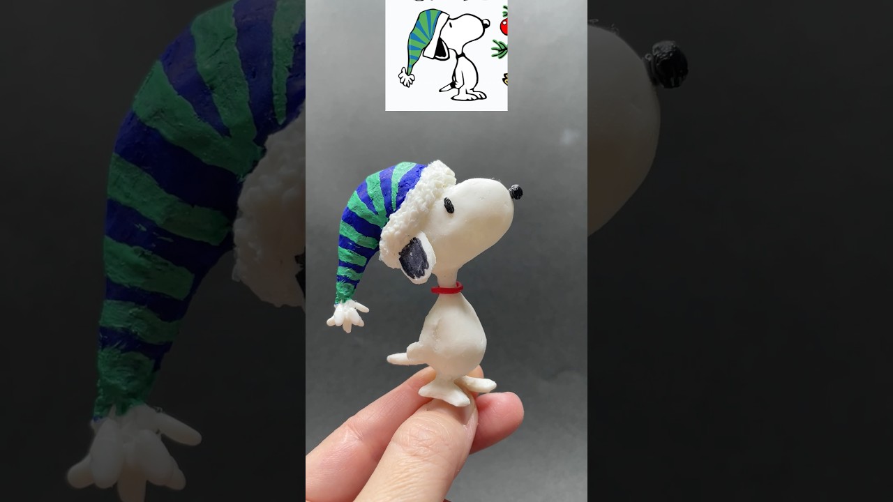 I made a Snoopy from PEANUTS with  3D pen.🥜 #snoopy #3d #peanuts #christmas #charliebrown
