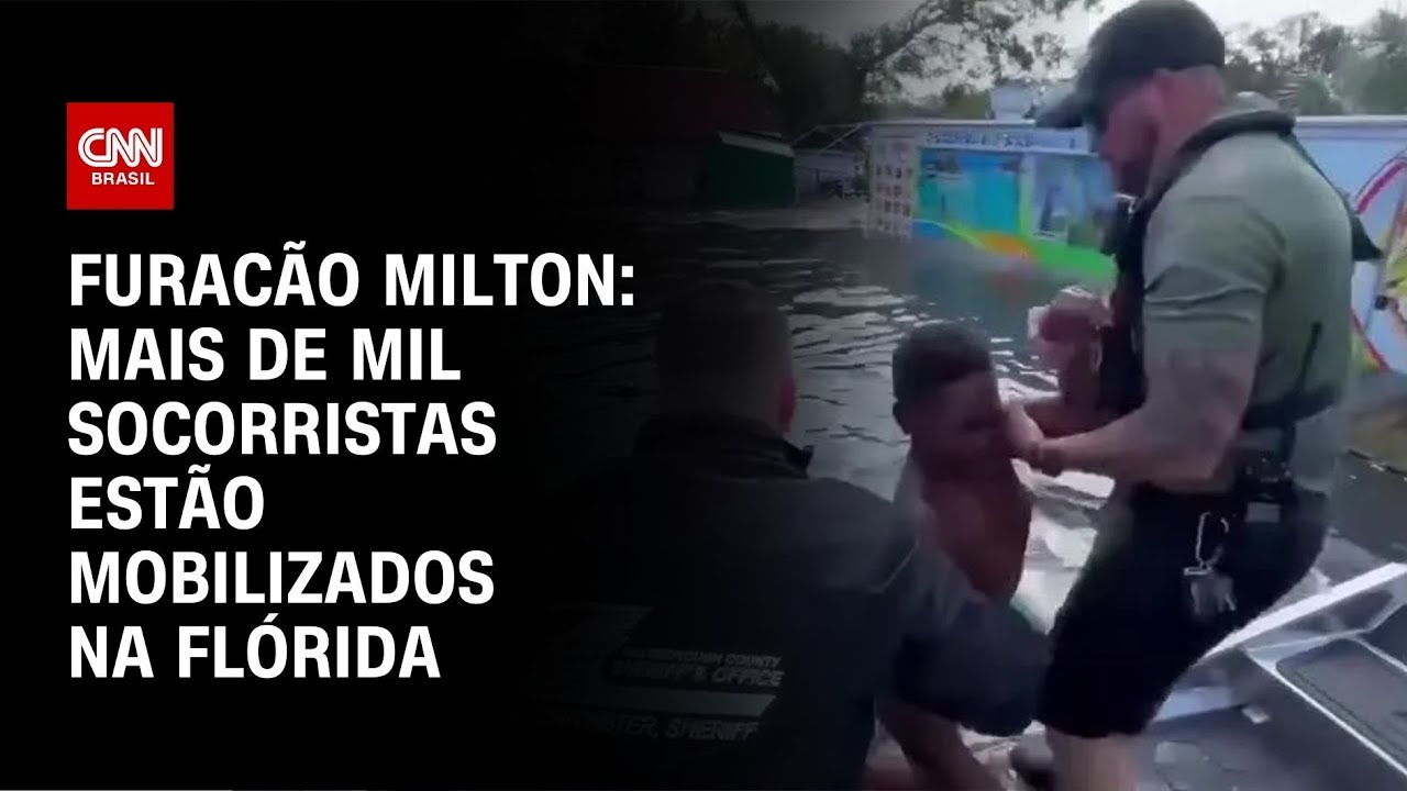 Furacão Milton: mais de mil socorristas estão mobilizados na Flórida | LIVE CNN
