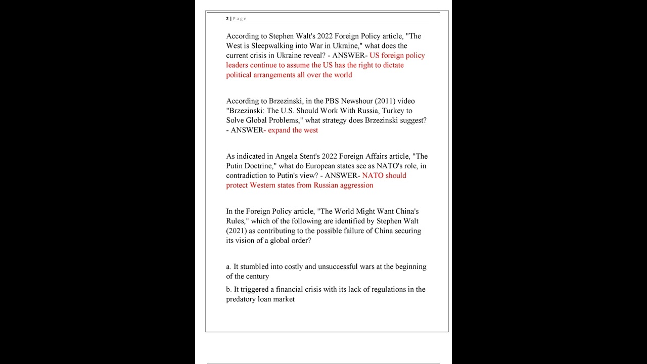 POLS 121 FINAL EXAM NEWEST 2024 ACTUAL EXAM COMPLETE ALL 300 QUESTIONS AND CORRECT DETAILED ANSWERS