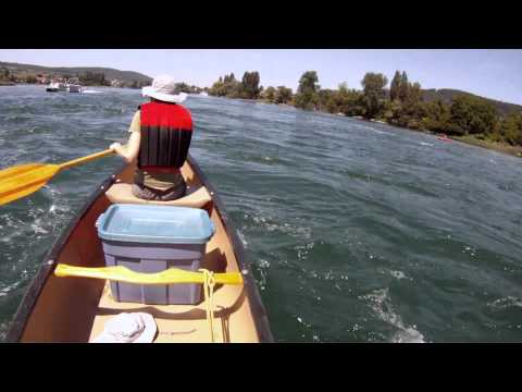 Kanu- und Badespaß auf dem Rhein zwischen Bodensee und Schaffhausen (Teil 1)