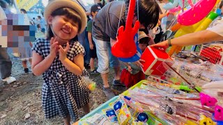 【夏祭り】もう祭りのプロです！金魚も掬いました！【5歳・2歳1ヶ月】