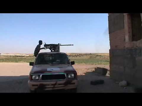 استهداف نقاط تمركز قوات النظام في قصر ابن وردان في ريف حماة بواسطة رشاش 14 من قبل كتيبة أحرار العشارنة