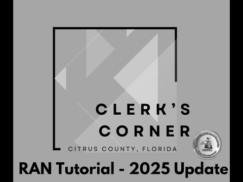 Clerk's Corner- How do you sign up for the Recording Activity Notification RAN (2025 Update)