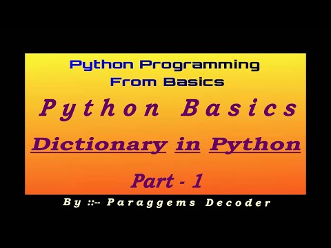 Dictionary In Python Part 1 Python Tutorial What Is Dictionary Methods In Dictionary