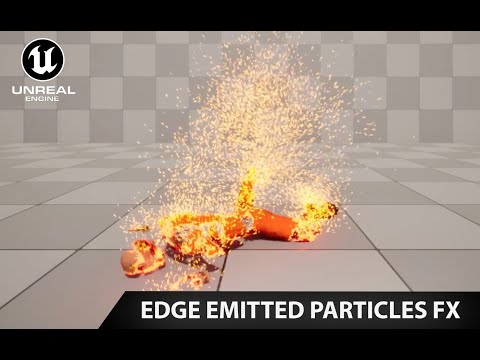 Edge Emitted Particles in Dissolve FX in Niagara UE 5