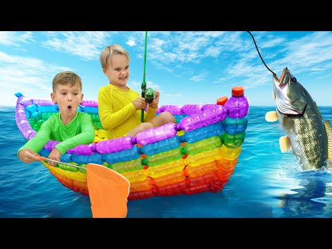 Fishing boat challenge for kids - Funny stories with kids