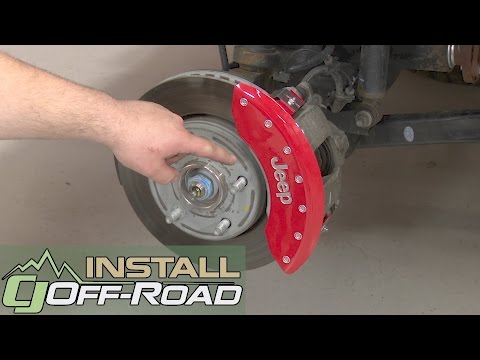 Jeep Wrangler MGP Brake Caliper Cover Set Red With Silver Jeep Logo 2007-2017 Installation