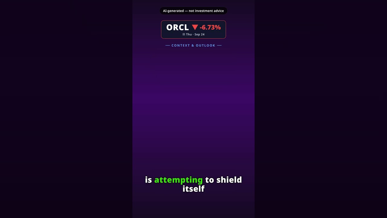 Why Is Oracle Stock Tumbling Today? ORCL -6.73% (Sep 24)